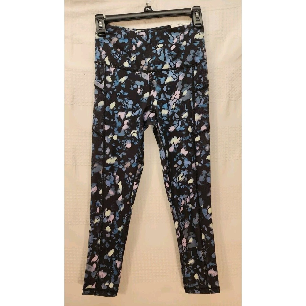GAIAM Womens Compression Tie Dye Yoga Gym Leggings Purple XS